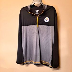 🏈 VTG NFL STEELERS 1/4 ZIP UP 🏈 LG